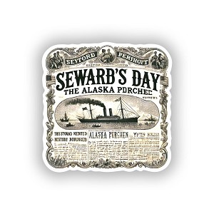 Seward's Day Alaska Purchase Newspaper  Sticker (Peel N' Stick)