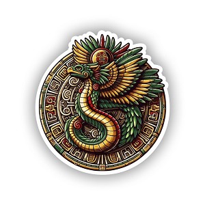 Aztec Quetzalcoatl Traditional. Sticker (Peel N' Stick)