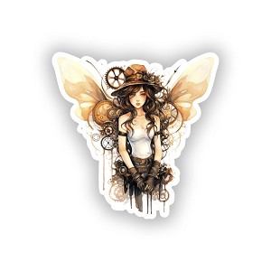 Steampunk Fairy.  Sticker (Peel N' Stick)