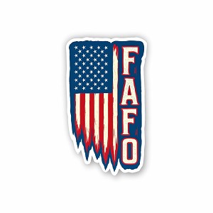 FAFO Distressed USA Flag  Sticker (Peel N' Stick)