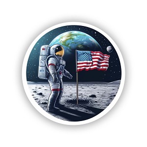 Apollo 11 Moon Sticker (Peel N' Stick) 