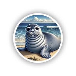 Waterproof Monk Seal Sticker (Peel N' Stick)