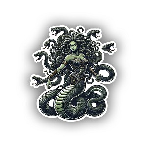 Captivating Medusa Gaze.  Sticker (Peel N' Stick)