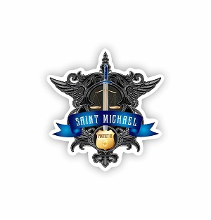 Saint Michael Patron.  Sticker (Peel N' Stick)