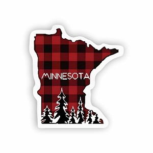 Minnesota Plaid.  Sticker (Peel N' Stick)