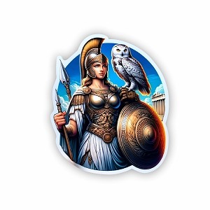 Realistic Athena Greek Goddess Sticker (Peel N' Stick)