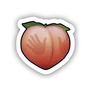 Peach Handprints  Sticker  (Peel N' Stick)