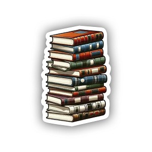 Colorful Book Spines  Sticker  (Peel N' Stick)
