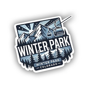 Winter Park Colorado   Sticker  (Peel N' Stick)