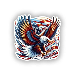 USA Freedom Eagle  Sticker  (Peel N' Stick)