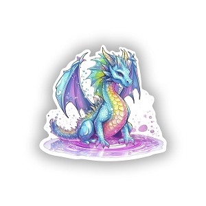 Rainbow Dragon Sticker  (Peel N' Stick)