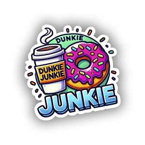 Dunkie Junkie,  Sticker  (Peel N' Stick)