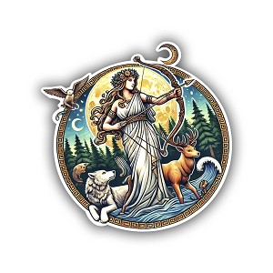 Artemis Greek Goddess  Sticker (Peel N' Stick)