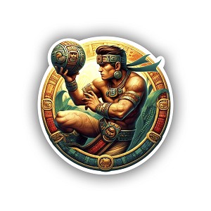 Realistic Hun Hunahpu Mayan God   Sticker (Peel N' Stick) 