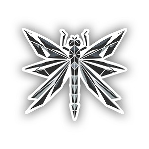Geometric Dragonfly   Sticker (Peel N' Stick)