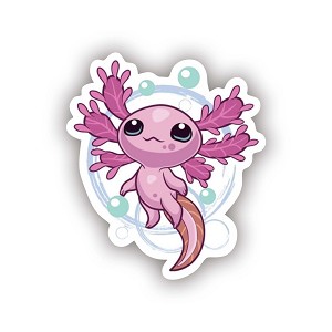 Axolotl Cute Pastel Goth   Sticker (Peel N' Stick)
