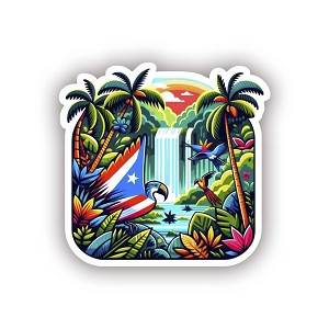 El Yunque Rainforest in Puerto Rico   Sticker (Peel N' Stick)