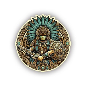 Aztec Warrior   Sticker (Peel N' Stick)