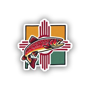 Zia Sun New Mexico Rio Grande  Sticker (Peel N' Stick)