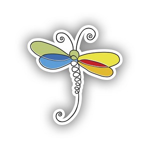 Cute Dragonfly  Sticker (Peel N' Stick)