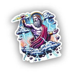 Zeus Greek God   Sticker (Peel N'Stick)