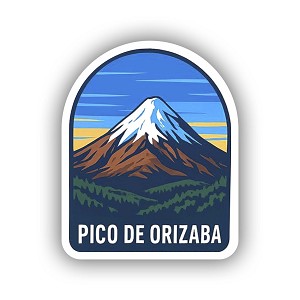 Pico de Orizaba Volcano Precision Cut  Decal