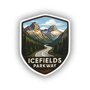 Icefields Parkway Rocky Mountains Highway  Sticker (Peel N' Stick)