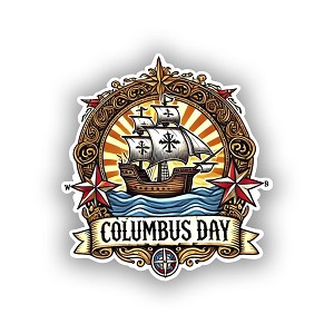 Columbus Day  Sticker (Peel N' Stick)