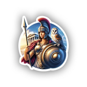 Realistic Athena Greek Goddess  Sticker (Peel N' Stick)