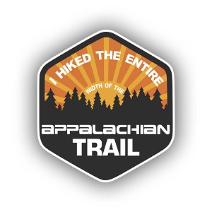 Hiked The Entire Width of The Appalachian Trail  Sticker (Peel N' Stick)