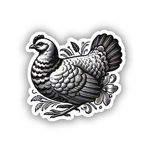 Blue Hen  Sticker (Peel N' Stick)