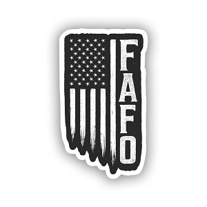 FAFO Distressed Flag  Sticker (Peel N' Stick)