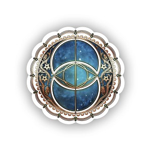 Vesica Piscis Avalon Magic Symbol Sticker (Peel N' Stick)