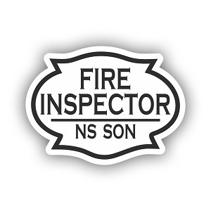 Professional FIRE Inspector Label Insignia Sticker (Peel N' Stick)