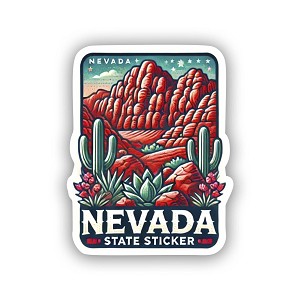 Red Rock Canyon Nevada Sticker (Peel N' Stick)