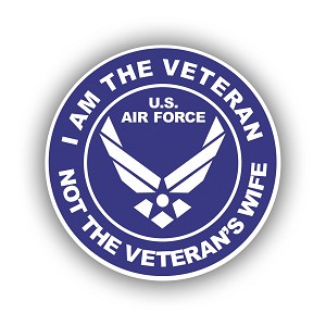 I Am The Veteran Not The Veterans Wife Air Force  Sticker (Peel N' Stick)