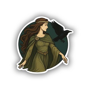 Celtic Goddess Morrigan  Sticker (Peel N' Stick)