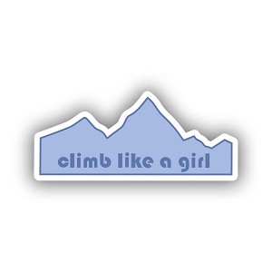 Climb Like a Girl Mountain Sticker (Peel N' Stick)