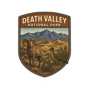 Death Valley National Park Shield  Sticker (Peel N' Stick)