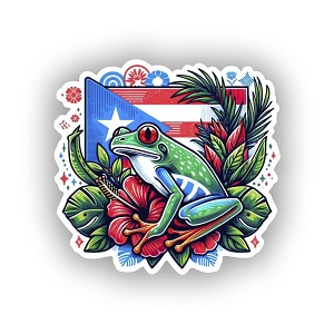 Puerto Rico Coquí Frog  Sticker (Peel N' SticK)
