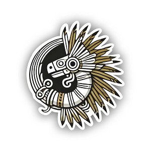 Aztec Quetzalcoatl Minimalist  Sticker (Peel N' Stick)