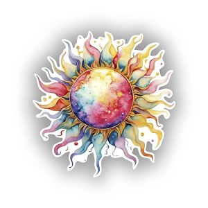 Colorful Sun  Sticker (Peel N' Stick)