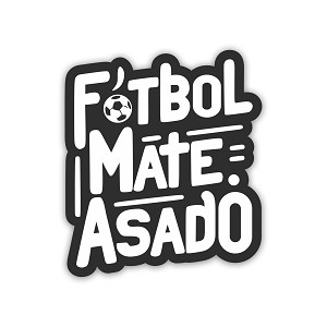 Futbol Mate Asado  Sticker (Peel N' Stick)