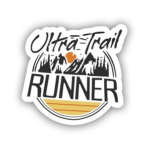 Ultra Trail Running Cross Run Ultra Trail Runner  Sticker (Peel N' Stick)