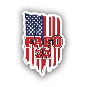 FAFO 2A American Flag  Sticker (Peel N' Stick)