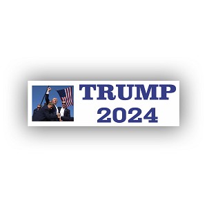Fist Pump Fight Donald Trump President 2024 Sticker (Peel N' Stick)