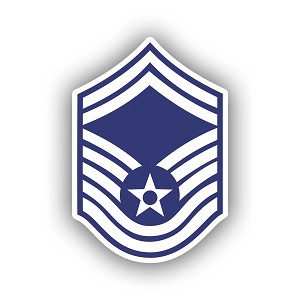 Air Force Senior Master Sergeant Enlisted Insignia Rank E8  Sticker (Peel N' Stick)