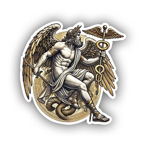Mythological Hermes  Sticker (Peel N' Stick)