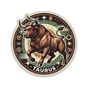 Charging Taurus Bull Zodiac  Sticker (Peel N' Stick)