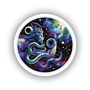Mystical Ophiuchus Serpent Bearer Zodiac  Sticker (Peel N' Stick)